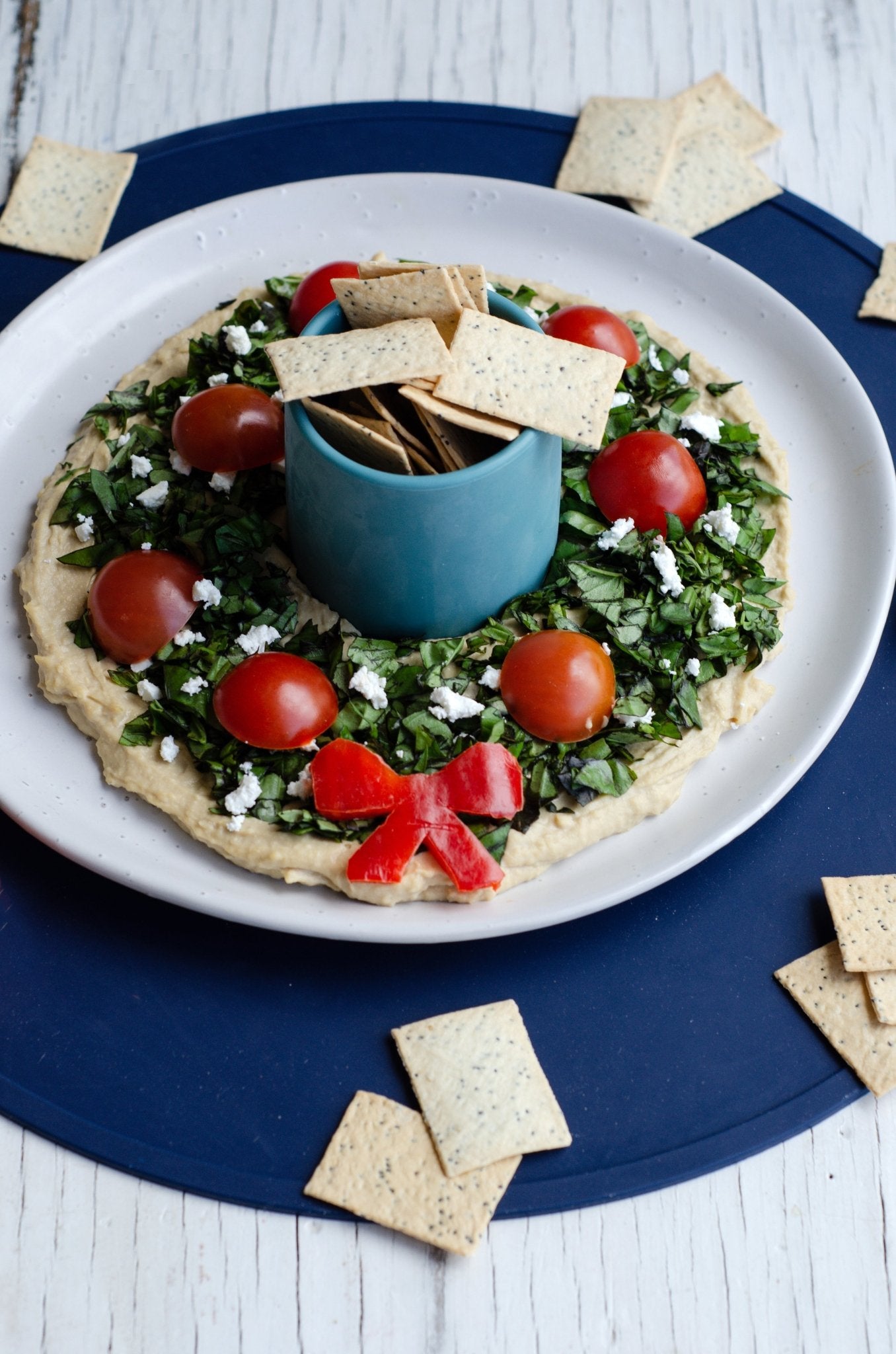 easy hummus wreath recipe