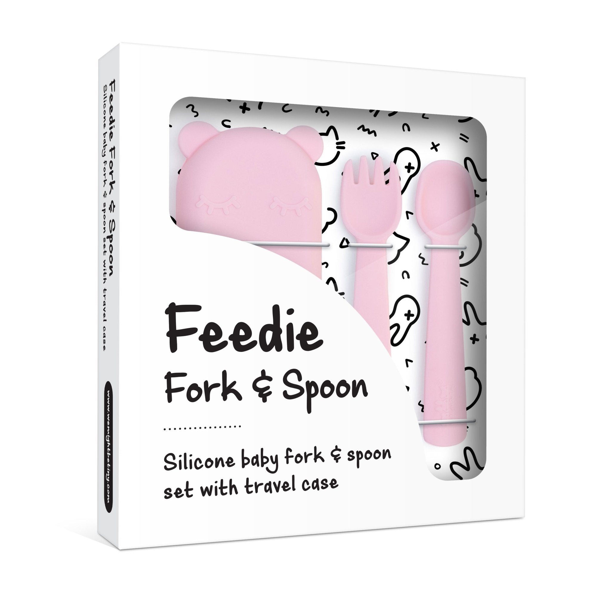 Feedie® Fork & Spoon Set - Powder Pink (CLEARANCE)