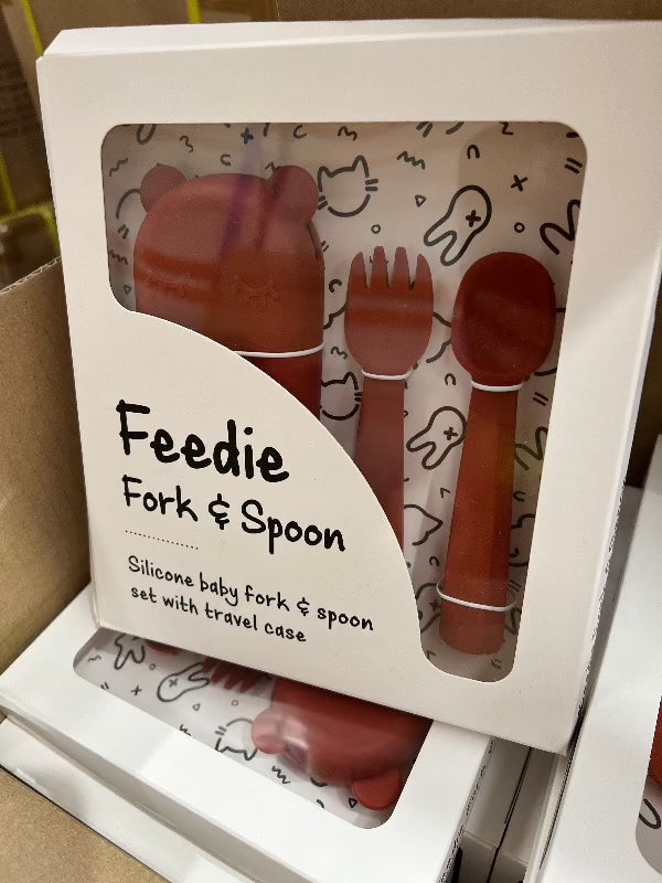 Feedie® Fork & Spoon Set - Rust (CLEARANCE)