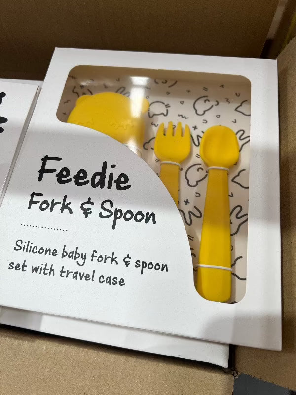 Feedie® Fork & Spoon Set - Yellow (CLEARANCE)