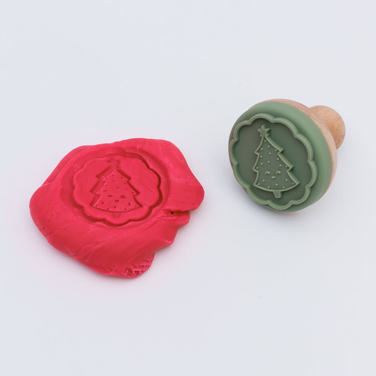 christmas stamps playdough christmas