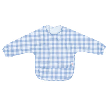 Messie Smock Bib – Blue Gingham (Baby & Toddler)