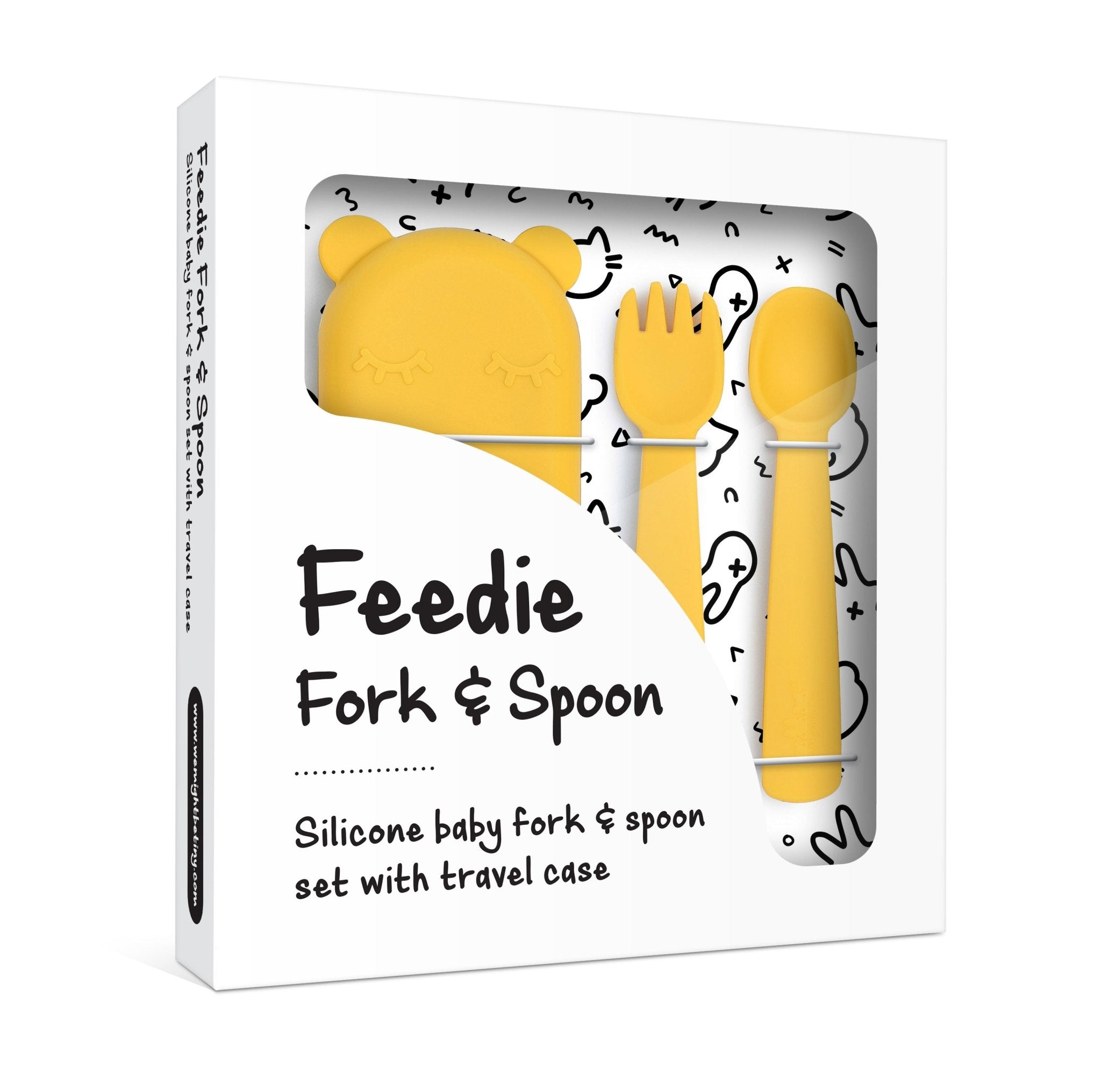 Feedie® Fork & Spoon Set - Yellow