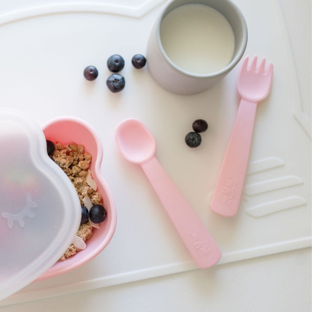 Feedie® Fork & Spoon Set - Powder Pink