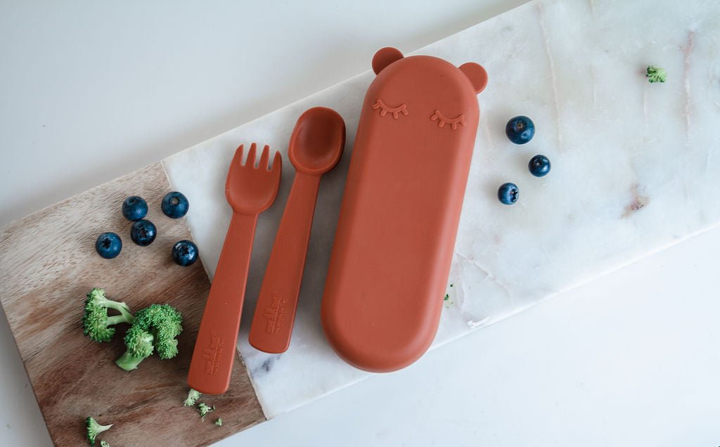 Feedie® Fork & Spoon Set - Rust