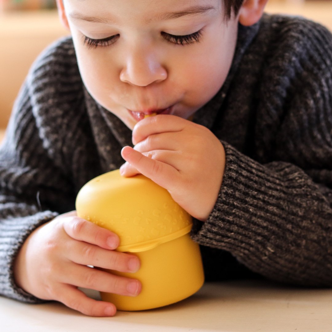 The Sippie Lid - The No-Spill Sippy Cup Lid with Straw in Yellow