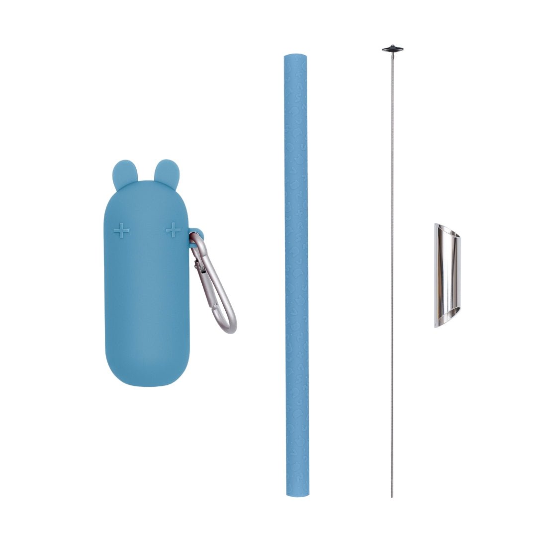 Keepie + Bubble Tea Straw Set - Duck Egg Blue