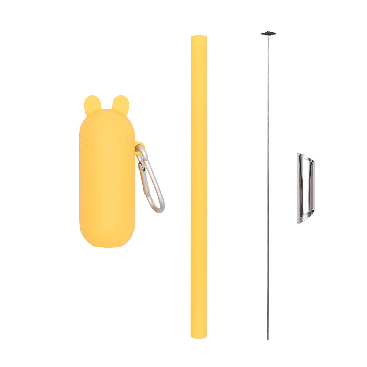 Reusable Bubble Tea Straws in Yellow