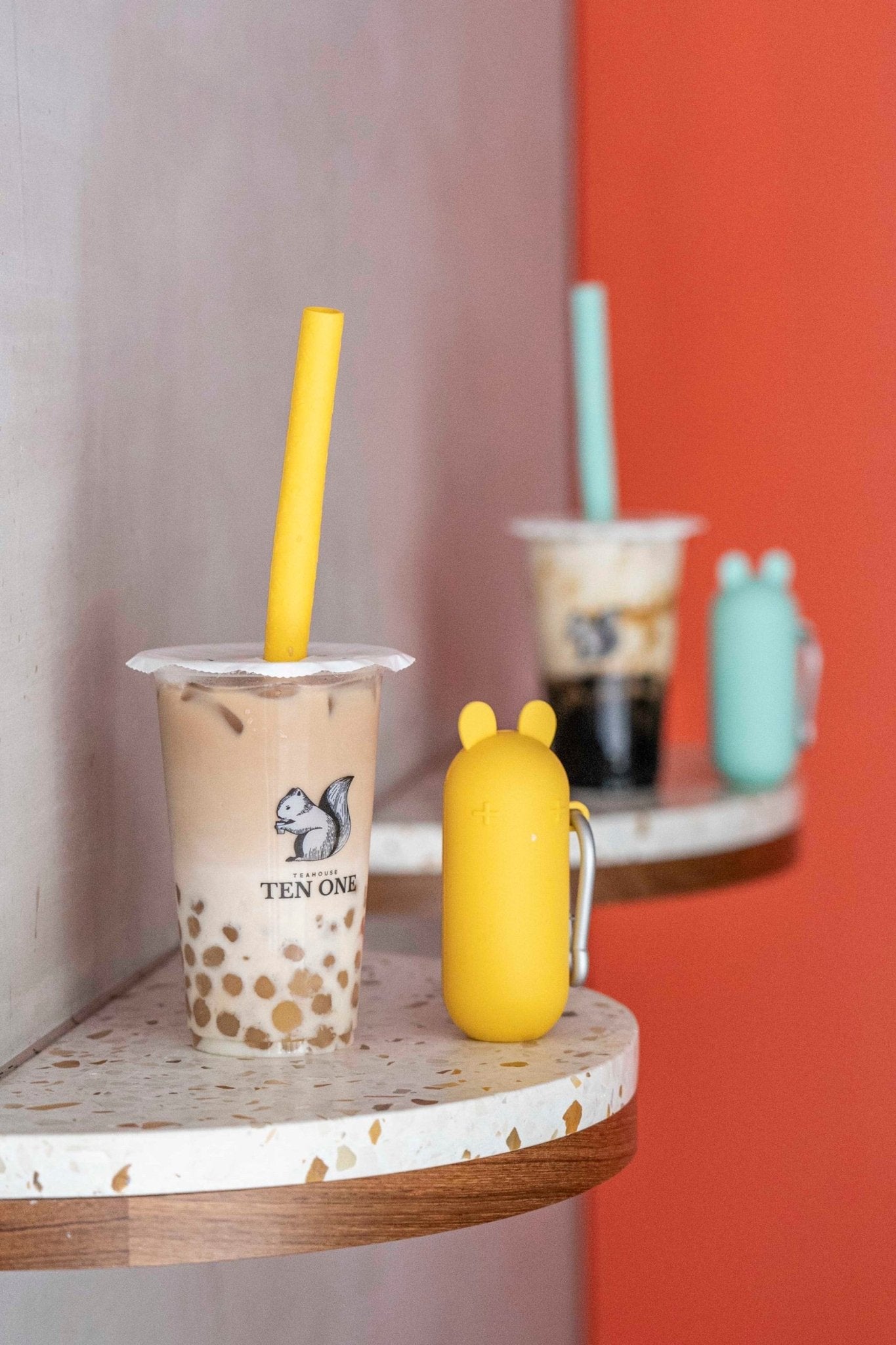 Reusable Bubble Tea Straws in Yellow