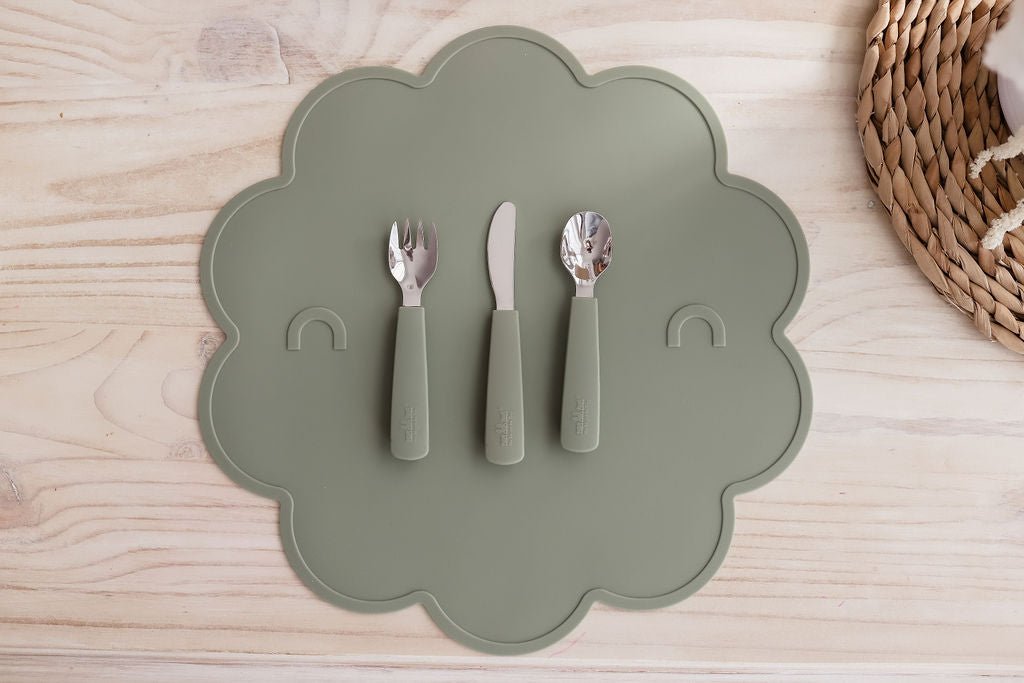 Toddler Cutlery Set in Sage