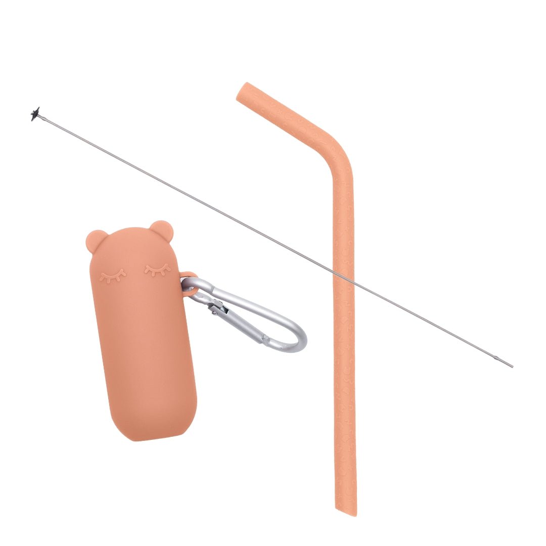 Keepie + Straw Set - Dark Peach