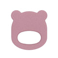 Our silicone bear teething ring in Dusty Rose