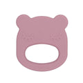 Our silicone bear teething ring in Dusty Rose