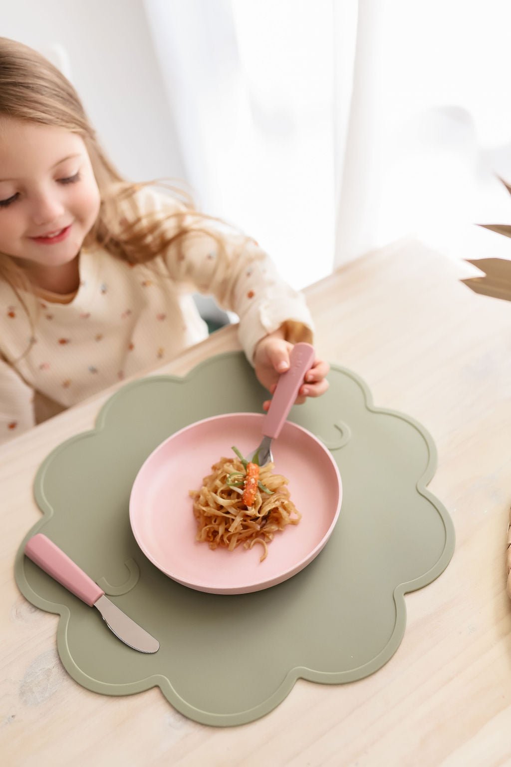 Toddler Cutlery Set in Dusty Rose