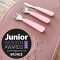 kids cutlery set award winning powder pink